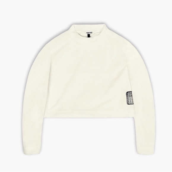 Rains Women's Fleece Sweatshirt Fossil Ivory XS - Picture 1 of 8